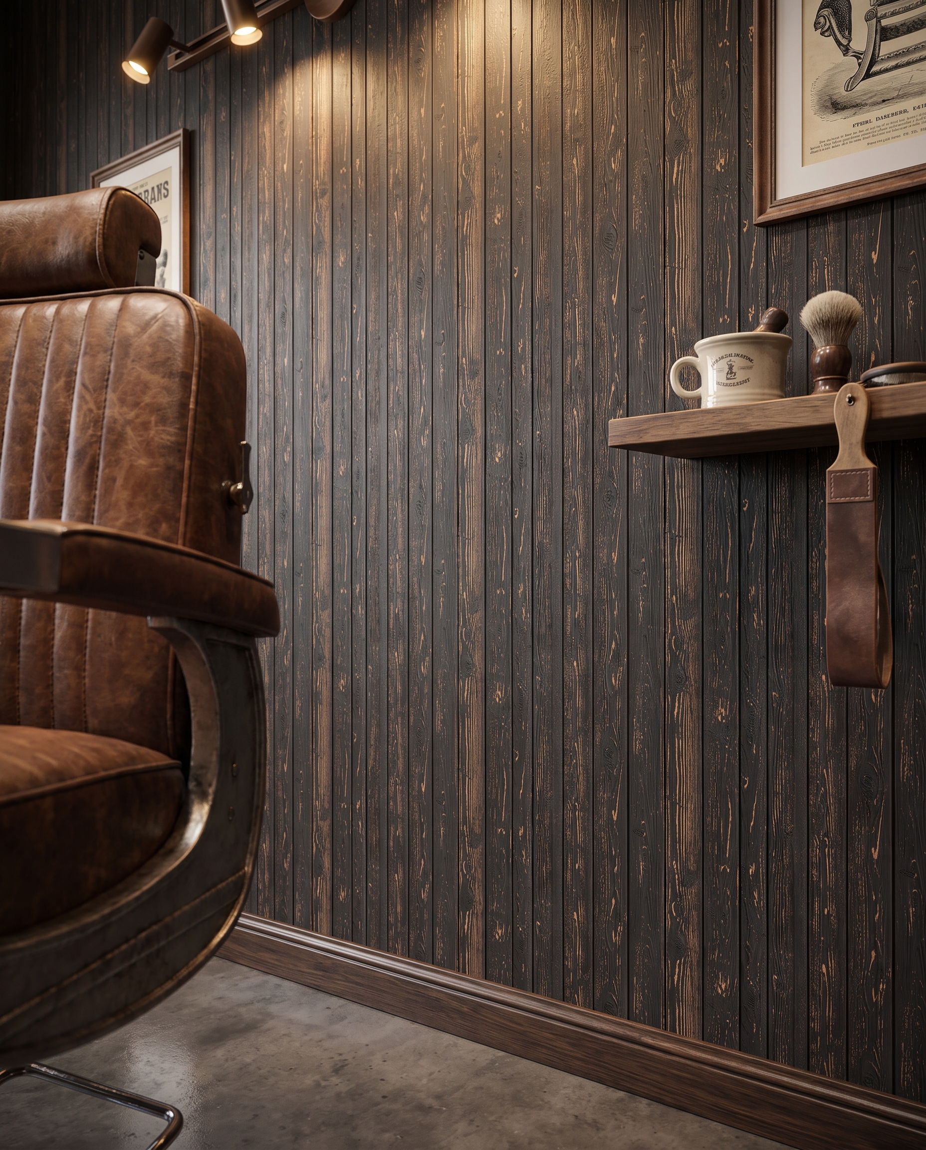 Distressed Black Wood Panels Wallpaper, Rustic Textured Planks, Removable Peel and Stick Wall Mural for a Modern Accent Wall