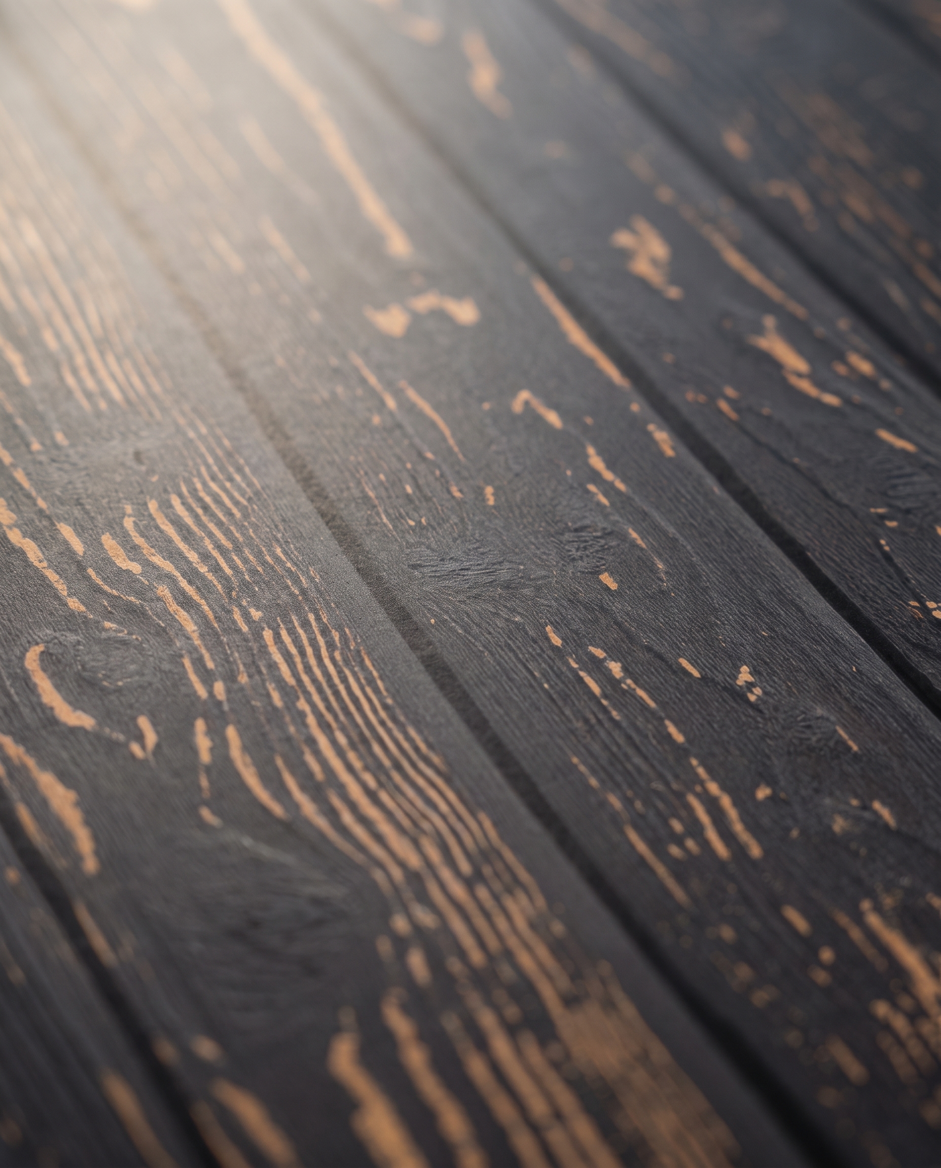 Distressed Black Wood Panels Wallpaper, Rustic Textured Planks, Removable Peel and Stick Wall Mural for a Modern Accent Wall