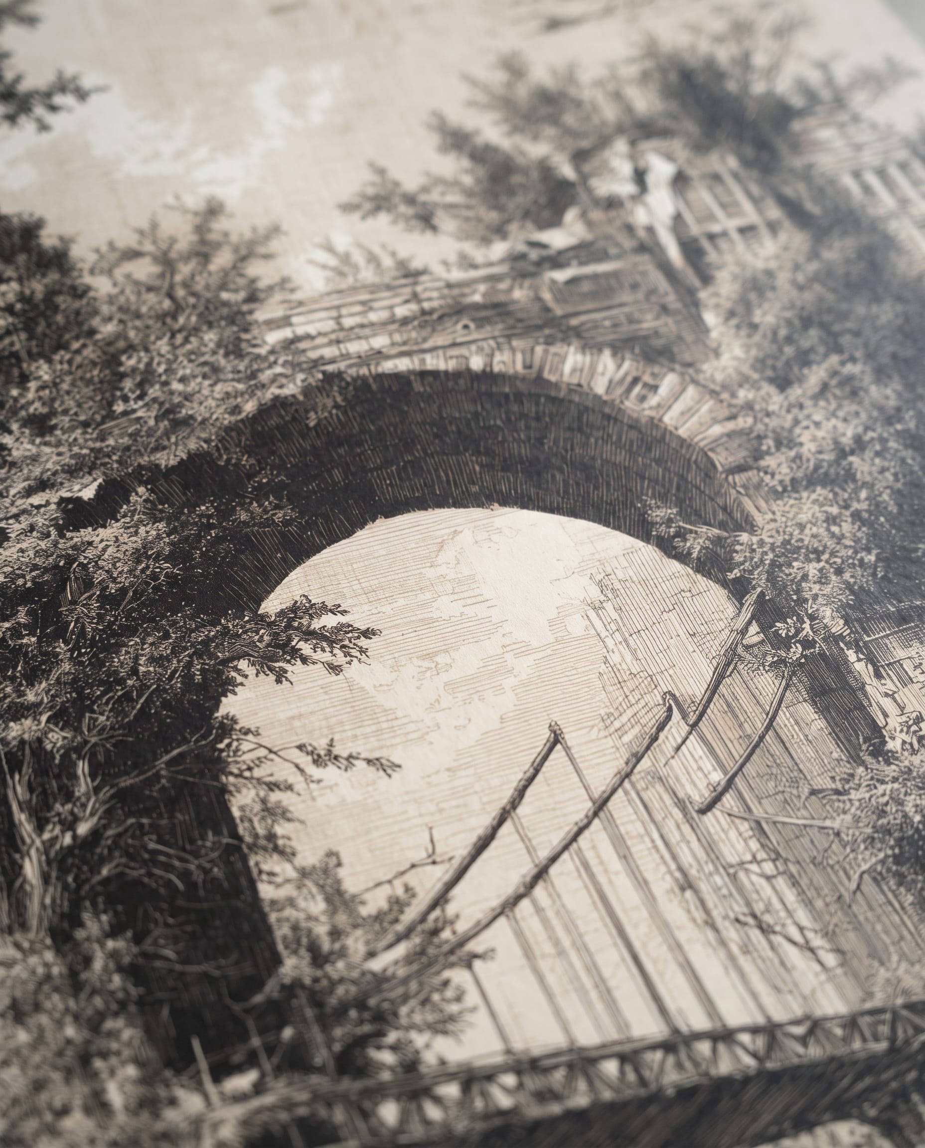 Post-Apocalyptic Cityscape Engraving, Vintage Dystopian Wall Mural, Removable Peel and Stick Wallpaper for a Dramatic Accent Wall